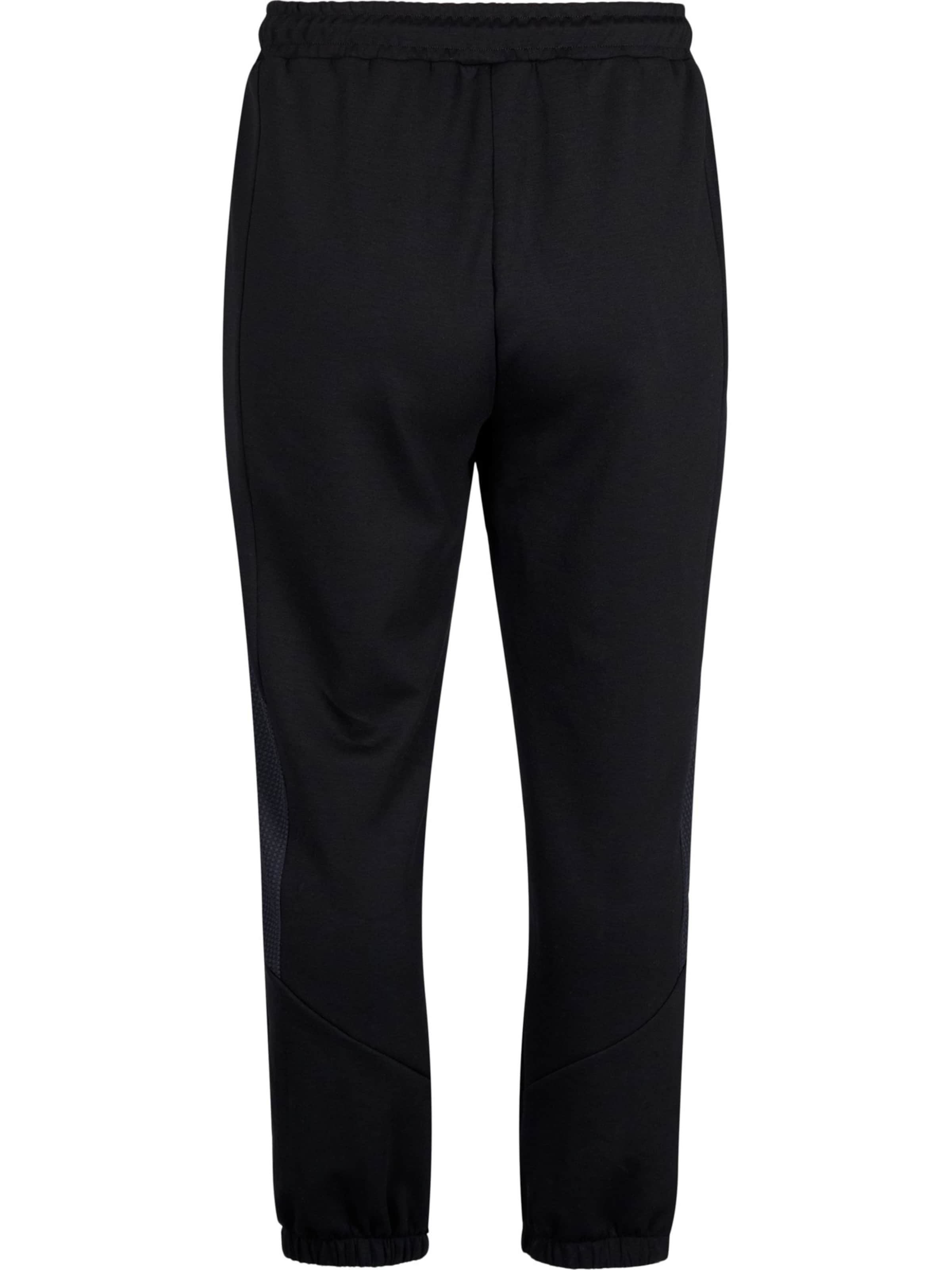 Active by Zizzi Tapered Hosen 'AINE' in Schwarz: Vorderseite