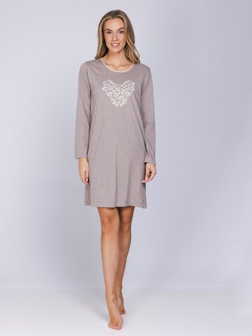 Pastunette Nightgown 'Pastunette - Nightgown - Harmony - Cotton - Beige' in Brown