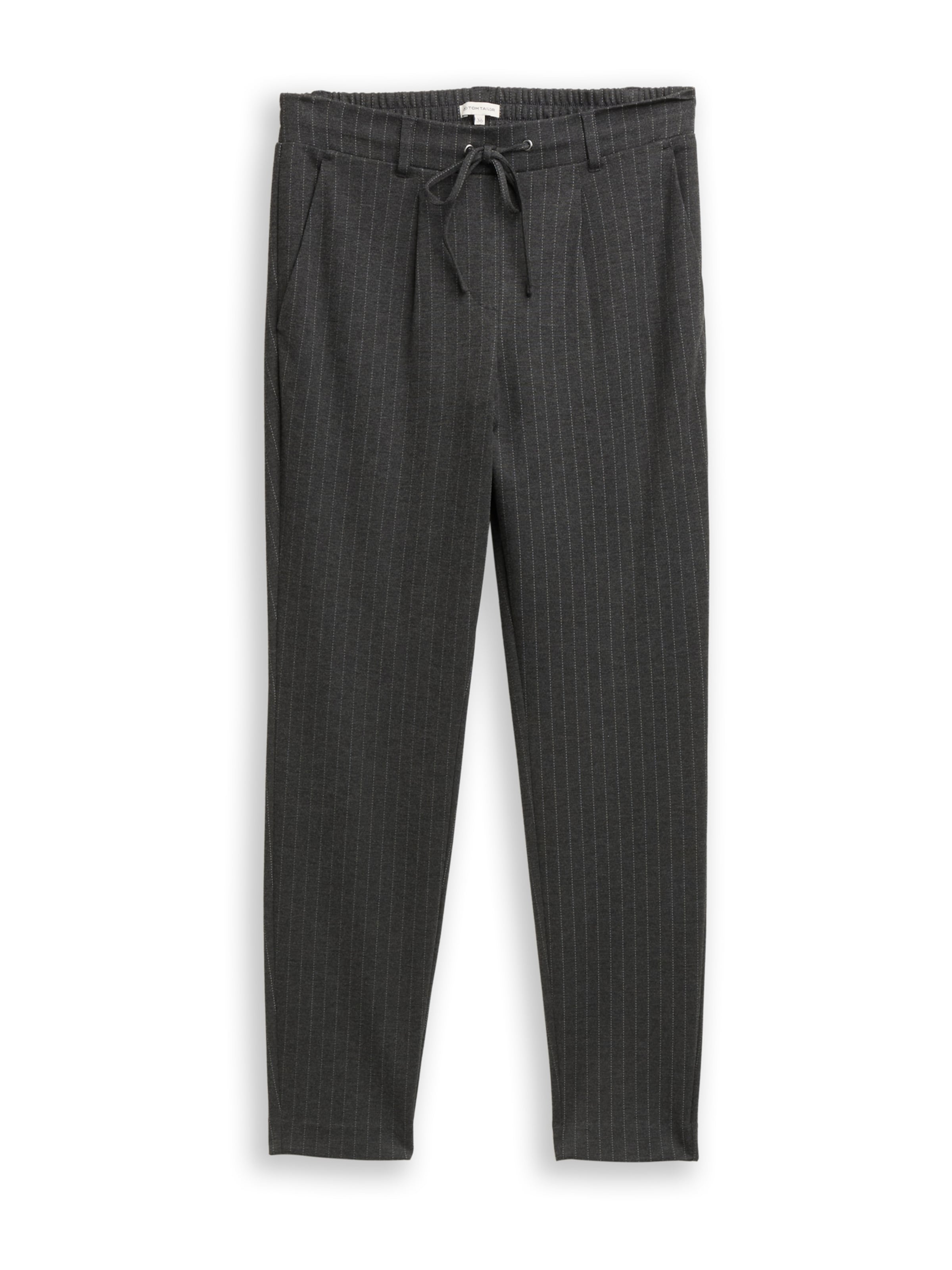 Regular Pantalon à pince TOM TAILOR en gris : devant