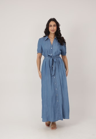 Elara Shirt dress in Blue: front