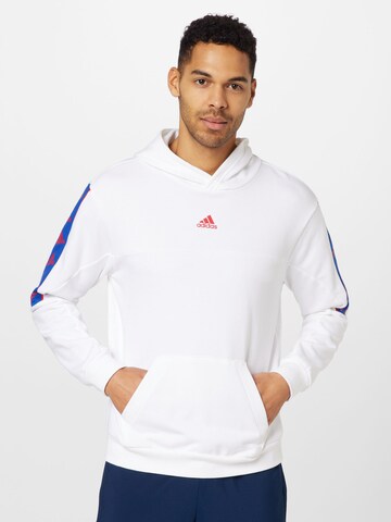 ADIDAS SPORTSWEARSportska sweater majica 'Brandlove' - bijela boja: prednji dio