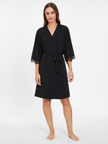 LASCANA Dressing Gown in Black