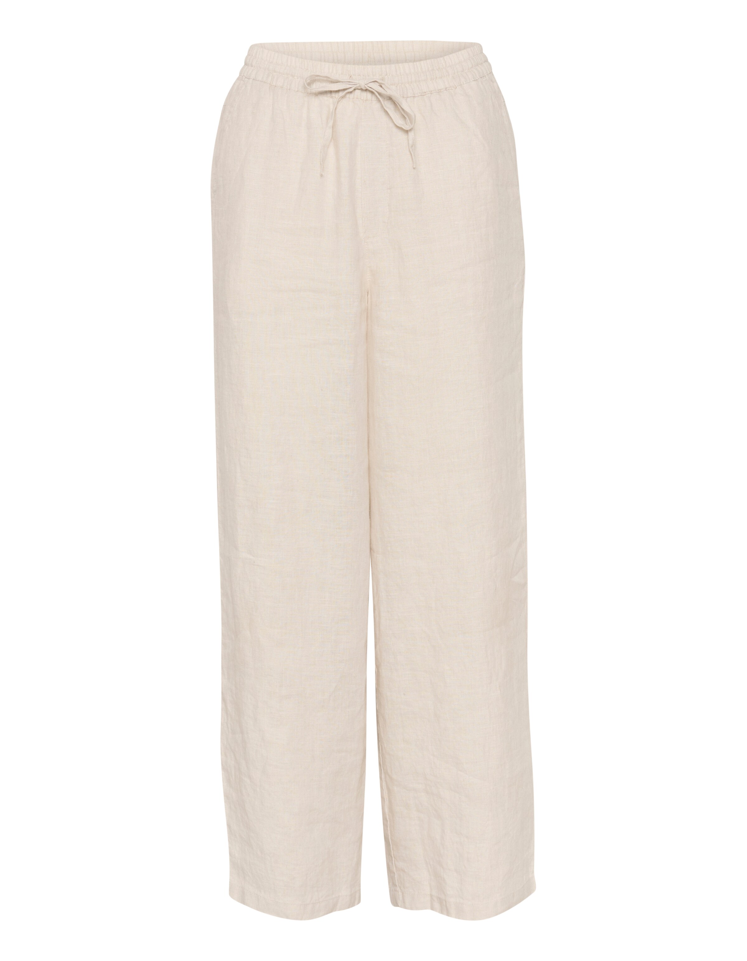 Wide Leg Pantalon 'Bellis' Cream en beige : devant