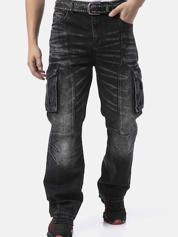 CIPO & BAXX Loosefit Jeanshose 'CD897', Over Size, Loose Fit, Dirty in Schwarz