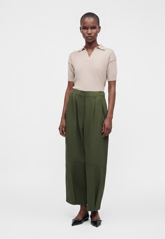 Barrel Pantaloni con pieghe 'BACCA' di Weekend Max Mara in verde: frontale