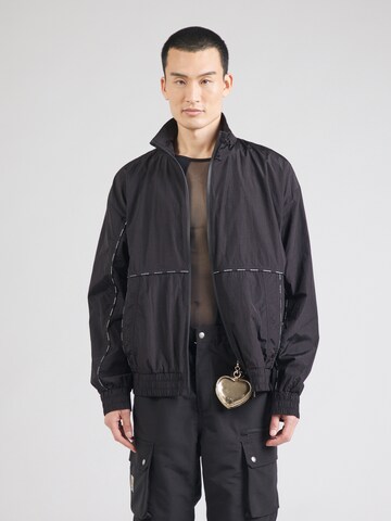 Versace Jeans Couture Φθινοπωρινό και ανοιξιάτικο μπουφάν σε μαύρο: μπροστά