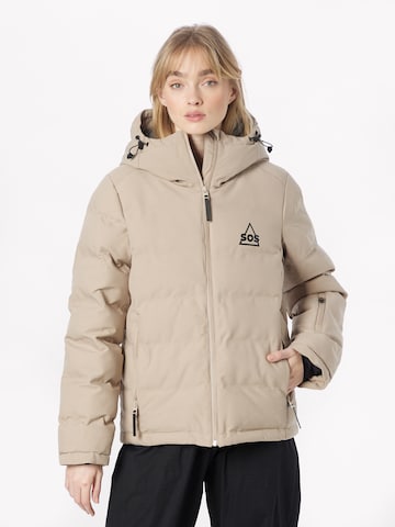 SOS Winter jacket 'Zermatt' in Brown: front
