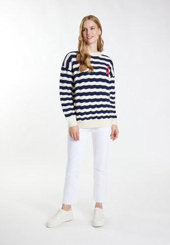 DreiMaster Maritim Sweater 'Grassland' in Blue