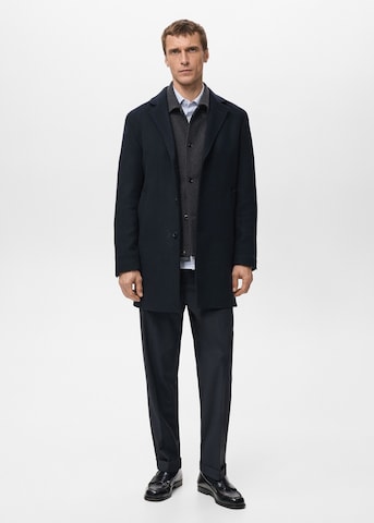 MANGO MAN Between-Seasons Coat in Blue