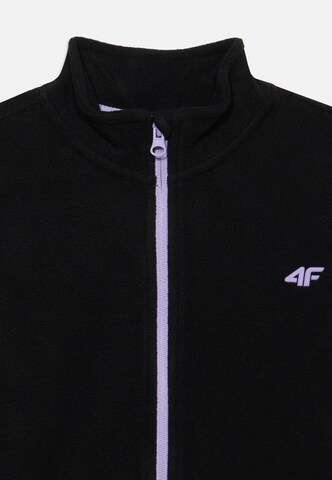 4F Junior Functionele fleece jas in Zwart: voorkant