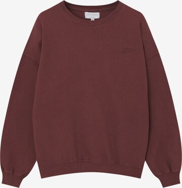 Sweat-shirt Pull&Bear en rouge : devant