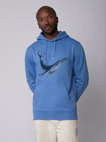 Watapparel Sweatshirt 'Wal' in Blauw: voorkant