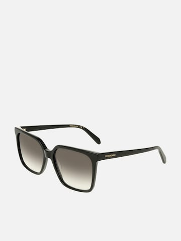 FERRAGAMO - Gafas de sol en negro: frente