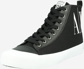 ARMANI EXCHANGE - Zapatillas deportivas altas en negro: frente