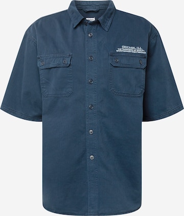 BDG Urban Outfitters Regular fit Button Up Shirt 'JEFFERY BULL' in Blue: front