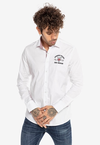 Redbridge Regular fit Button Up Shirt 'Pomona' in White: front