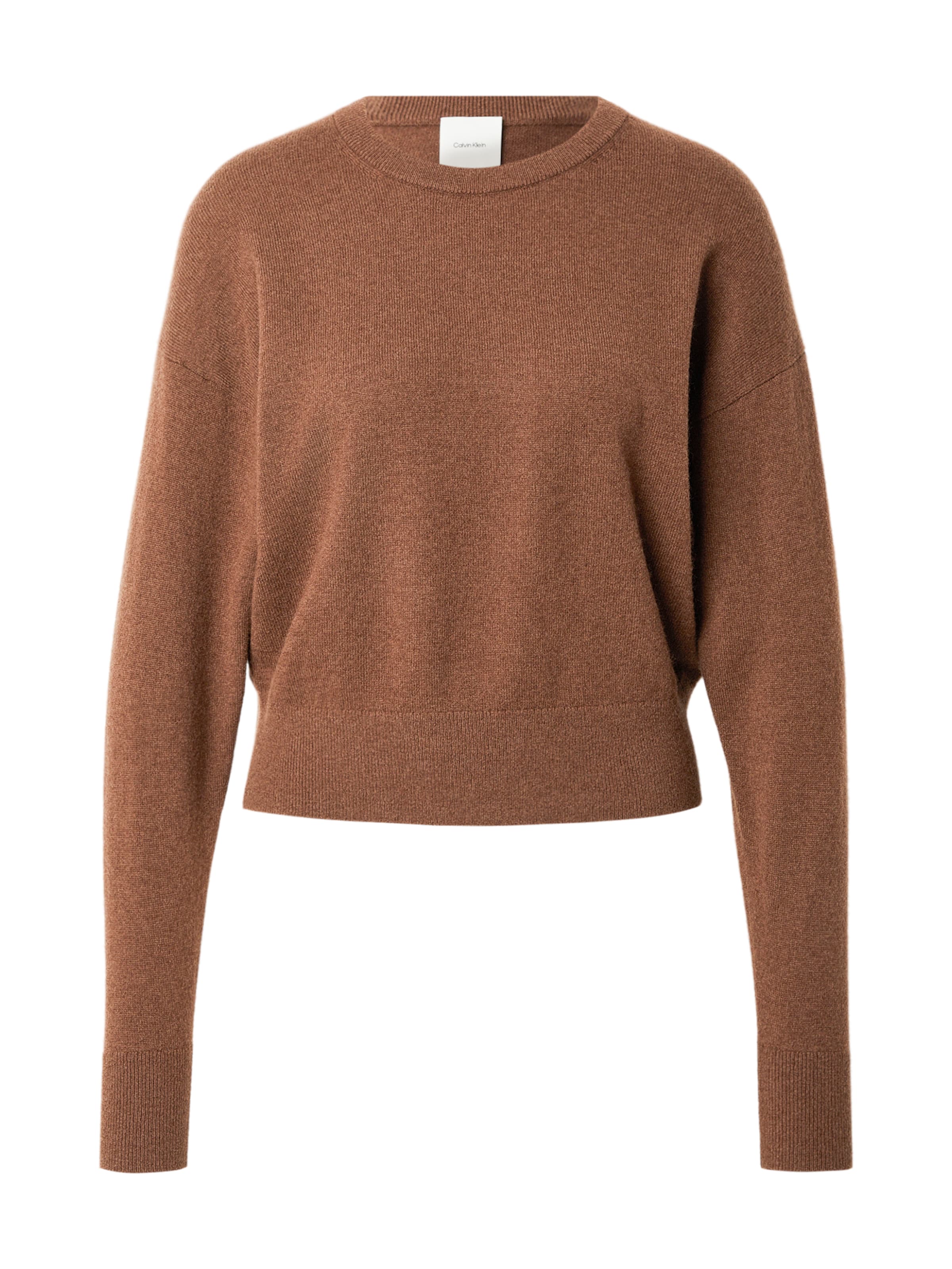 brūns Calvin Klein Džemperis: no priekšpuses