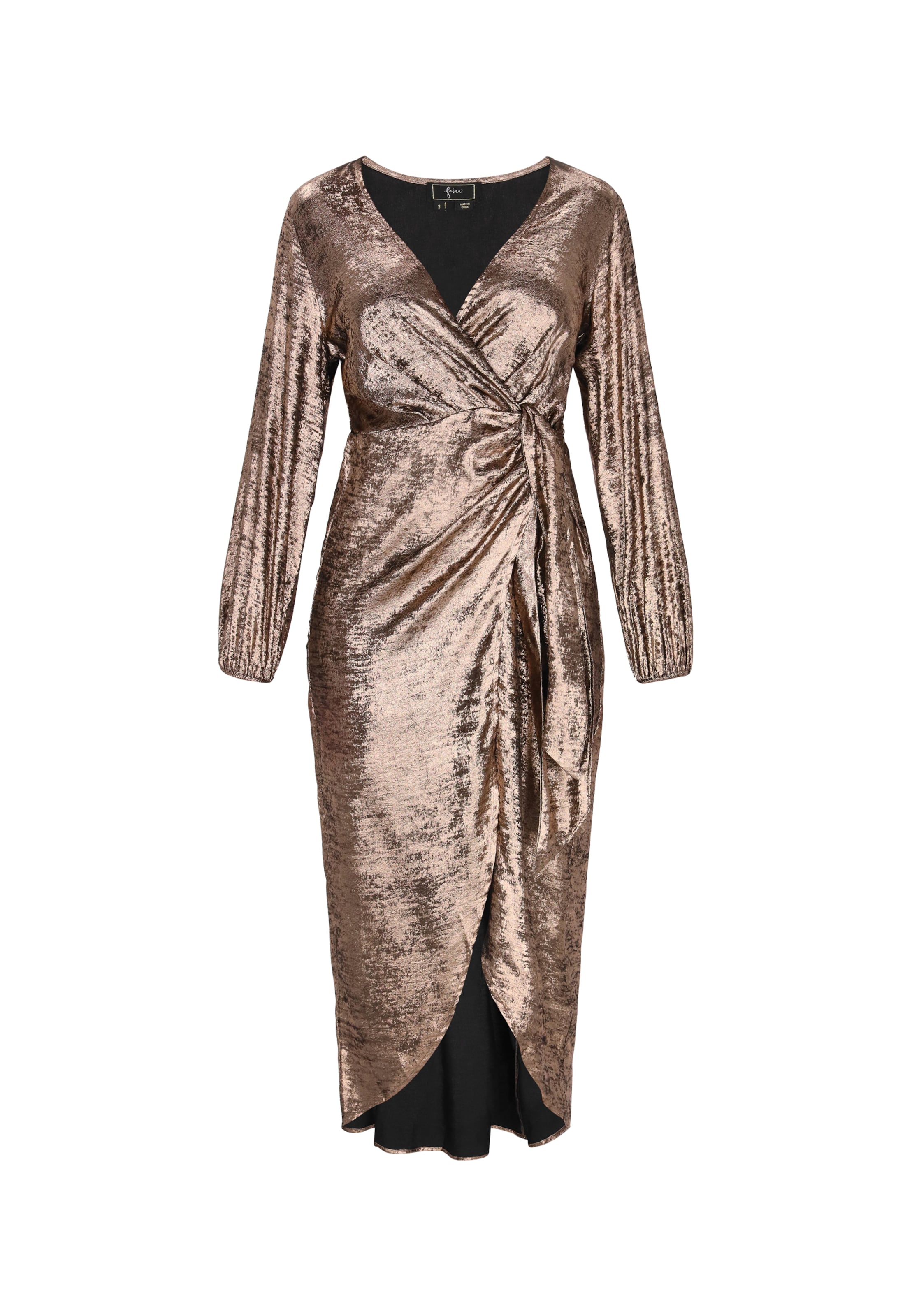 faina - Vestido de festa em bronze: frente