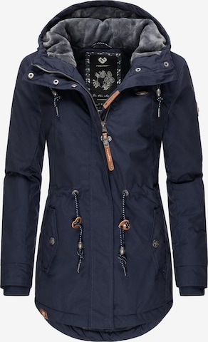 Ragwear Winter Parka 'Monadis II' in Blue: front