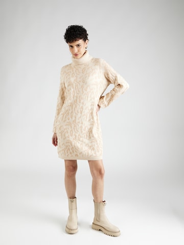 OBJECT Knitted dress 'RAY' in Beige: front