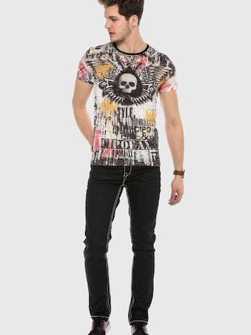 Coupe slim Jean CIPO & BAXX en noir : devant