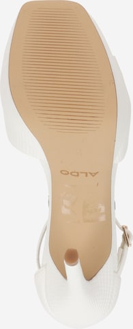 Sandale cu baretă 'PRISILLA' de la ALDO pe alb