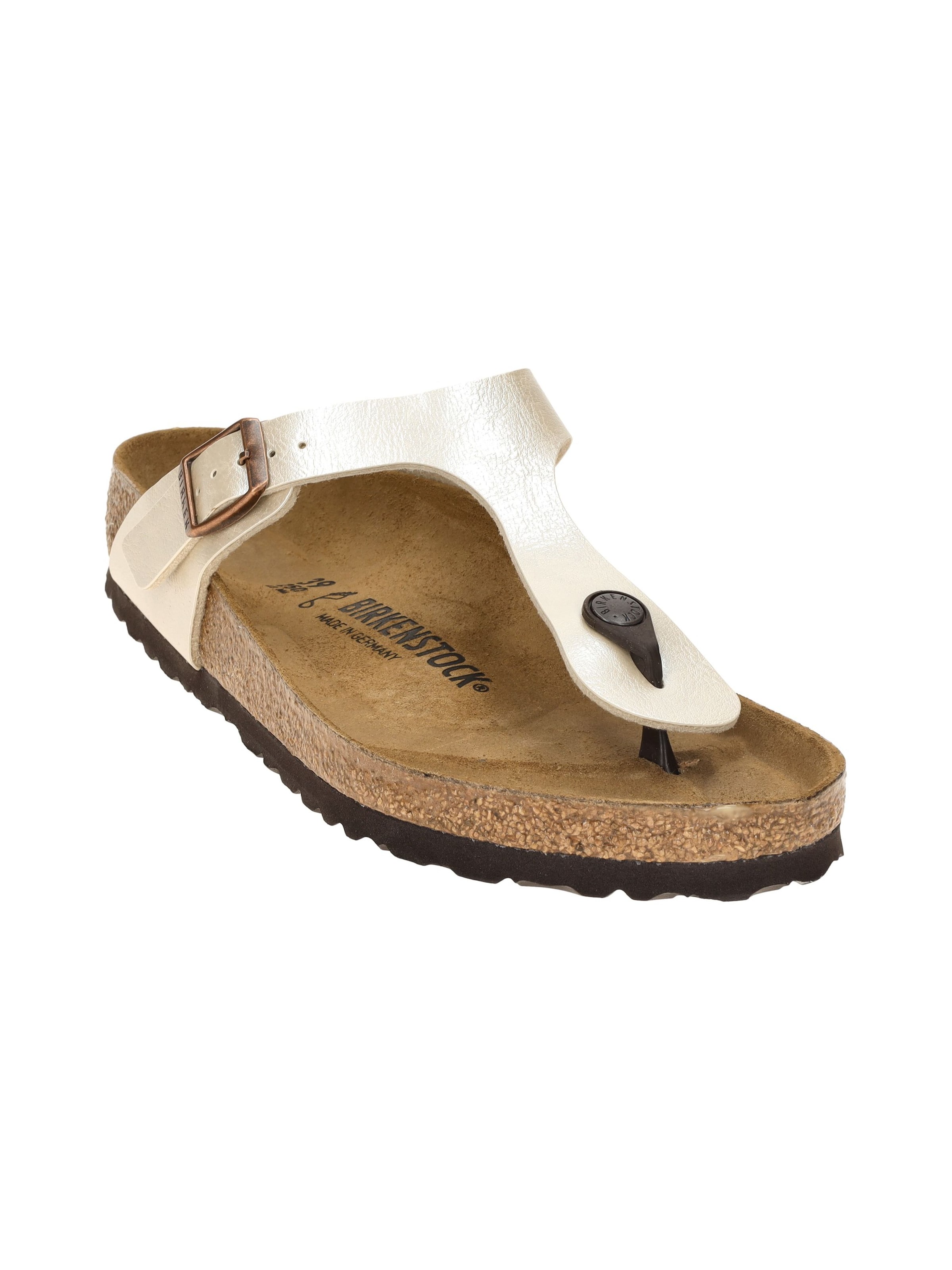 BIRKENSTOCK Pantolette 'Gizeh' in Weiß