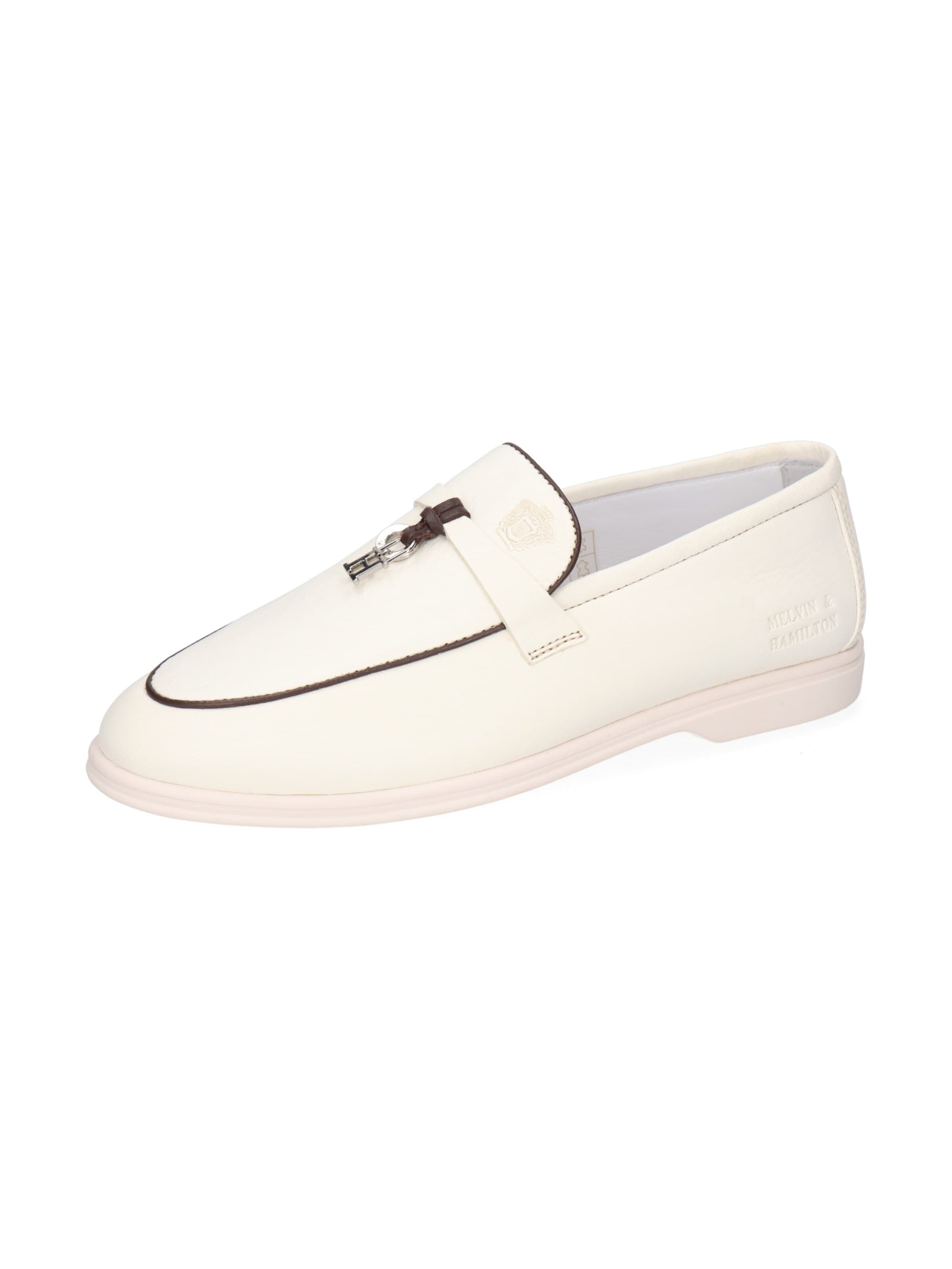 MELVIN & HAMILTON Classic Flats in White: front