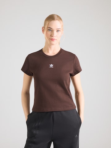ADIDAS ORIGINALS Тениска 'Essentials' в кафяво: отпред