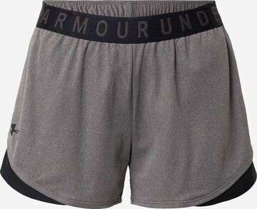 UNDER ARMOUR Regular Workout Pants 'Play Up' in Grey: front