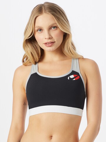 NIKE Bustier Sport-BH in Schwarz: Vorderseite
