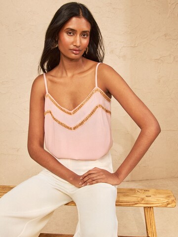 love & roses Top - rózsaszín