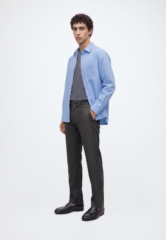 KnowledgeCotton Apparel Štandardný strih Chino nohavice 'Chuck' - Sivá