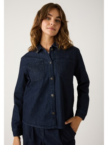 MORE & MORE Bluse in Blau: Vorderseite