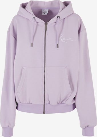 Karl Kani Zip-Up Hoodie in Purple: front