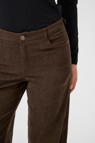 Regular Pantalon 'Vera' Kaffe en marron