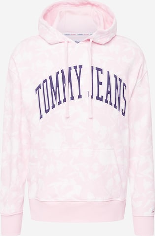 Tommy Jeans Collegepaita värissä vaaleanpunainen: edessä