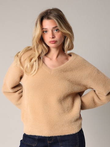 Pull-over 'LOUBIANA' Deeluxe en beige : devant