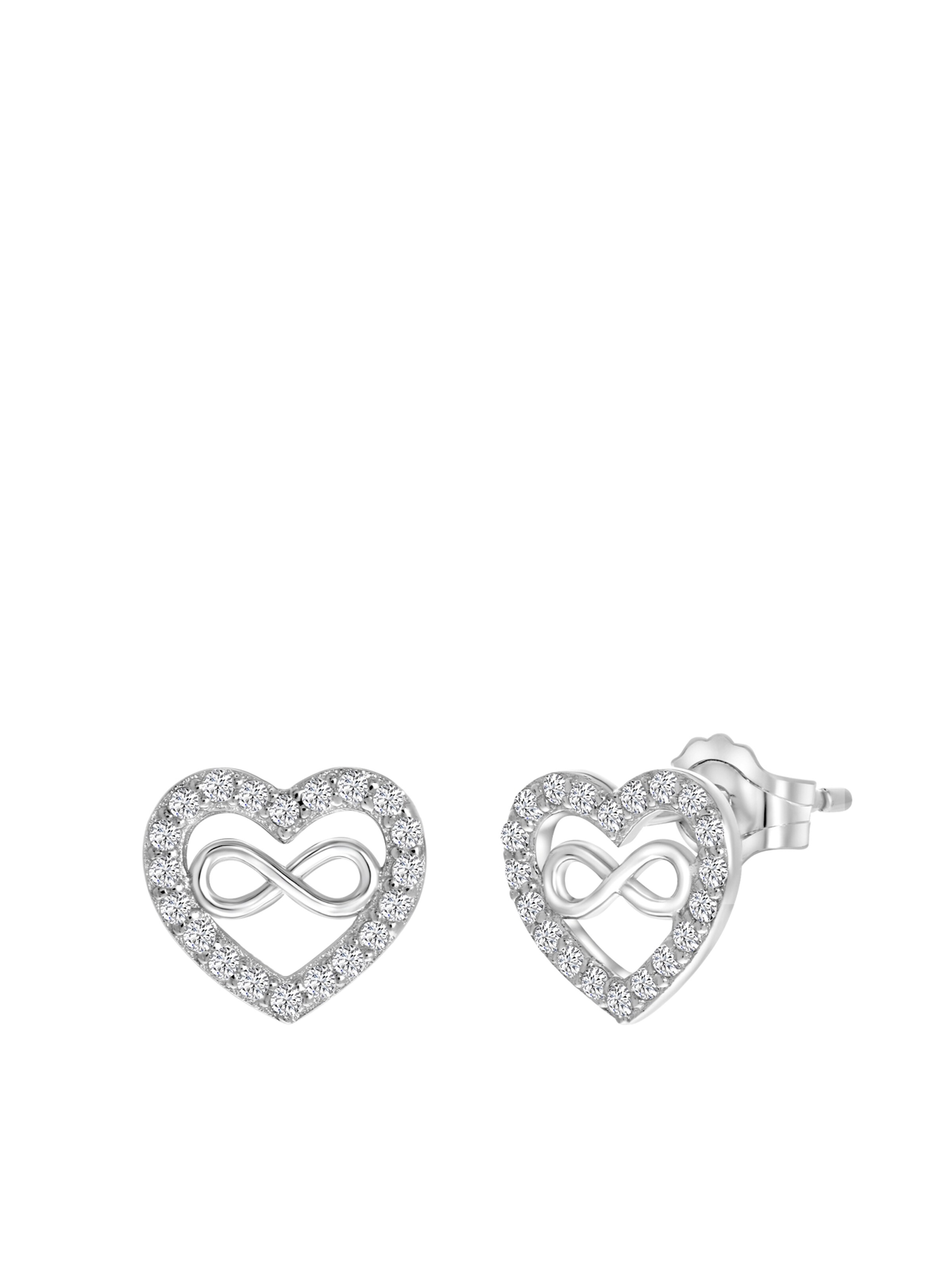 Lucardi Earrings in Silver: front