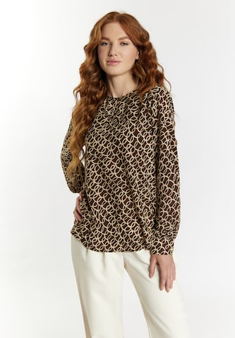 DreiMaster Klassik Blouse in Bruin: voorkant