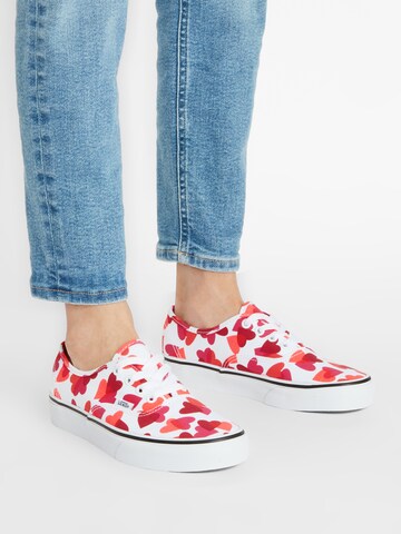 VANS Platform trainers 'Authentic' in Red: front