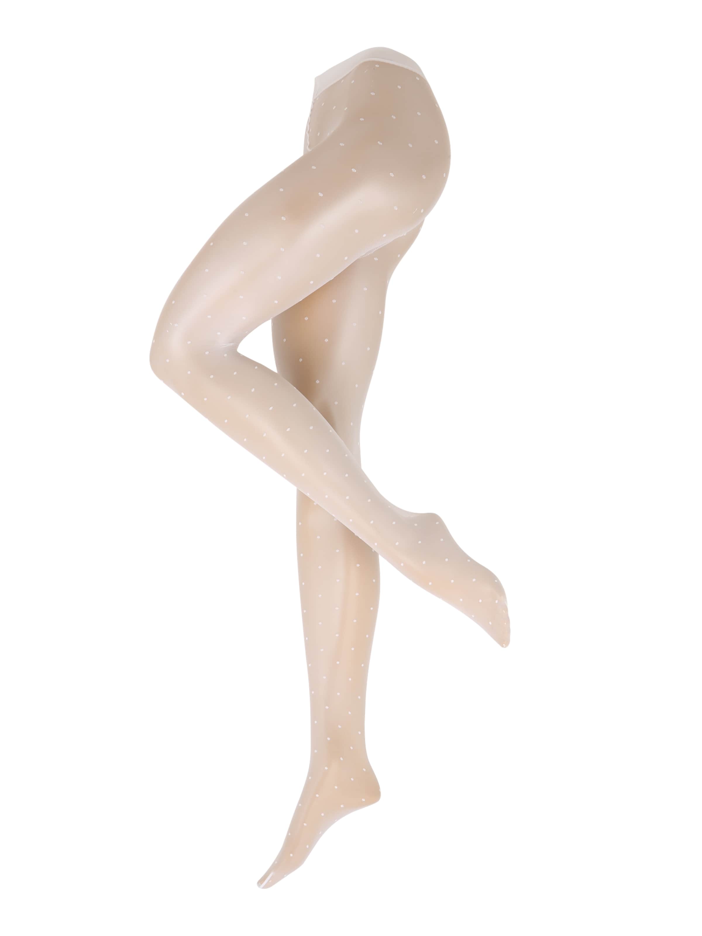 FALKE - Leotardos finos 'Dot' en blanco: frente