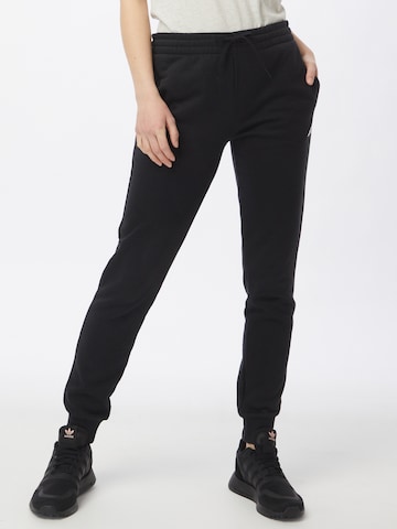 ADIDAS SPORTSWEARTapered Sportske hlače 'Essentials Fleece Logo' - crna boja: prednji dio