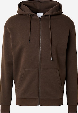JACK & JONES - Casaco em moletão 'JJEBradley' em castanho: frente