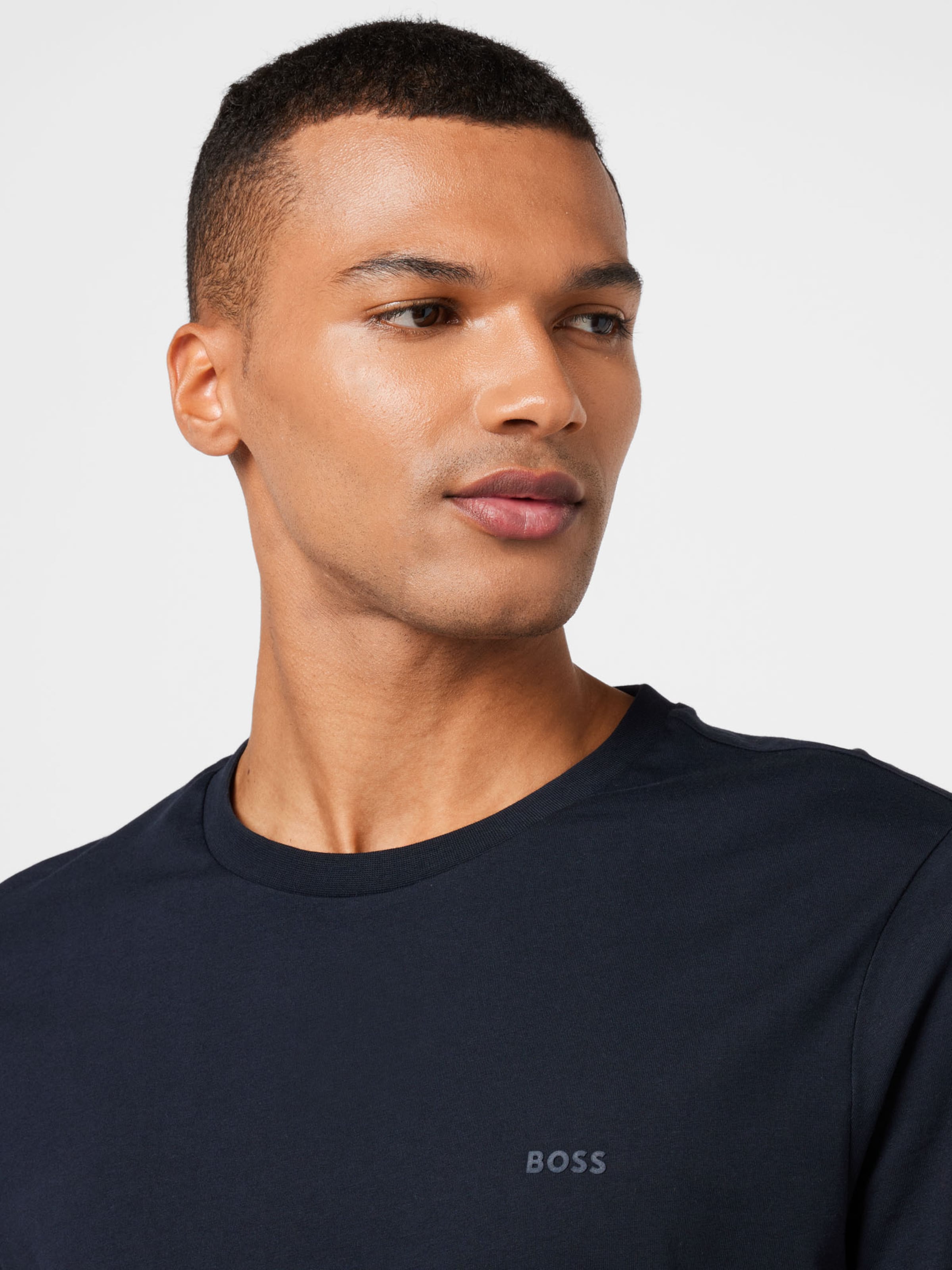 Männer Shirts BOSS Black T-Shirt 'Thompson' in Navy - VT49197 Männer Shirts BOSS Black T-Shirt 'Thompson' in Navy - VT49197