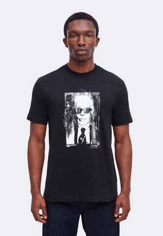 KARL LAGERFELD JEANS Póló ' KAMEO' - fekete: elől
