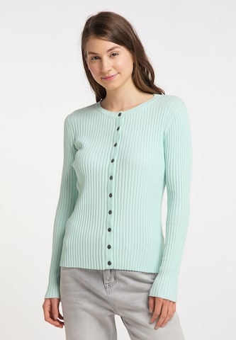 Mo ESSENTIALS Gebreid vest in Blauw: voorkant