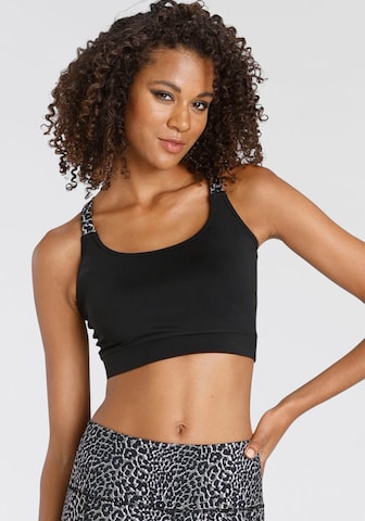 LASCANA ACTIVE Bralette Sports Bra in Black: front