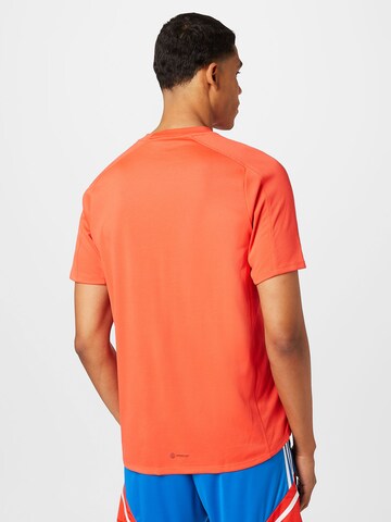 ADIDAS PERFORMANCE - Camisa funcionais 'Workout' em vermelho