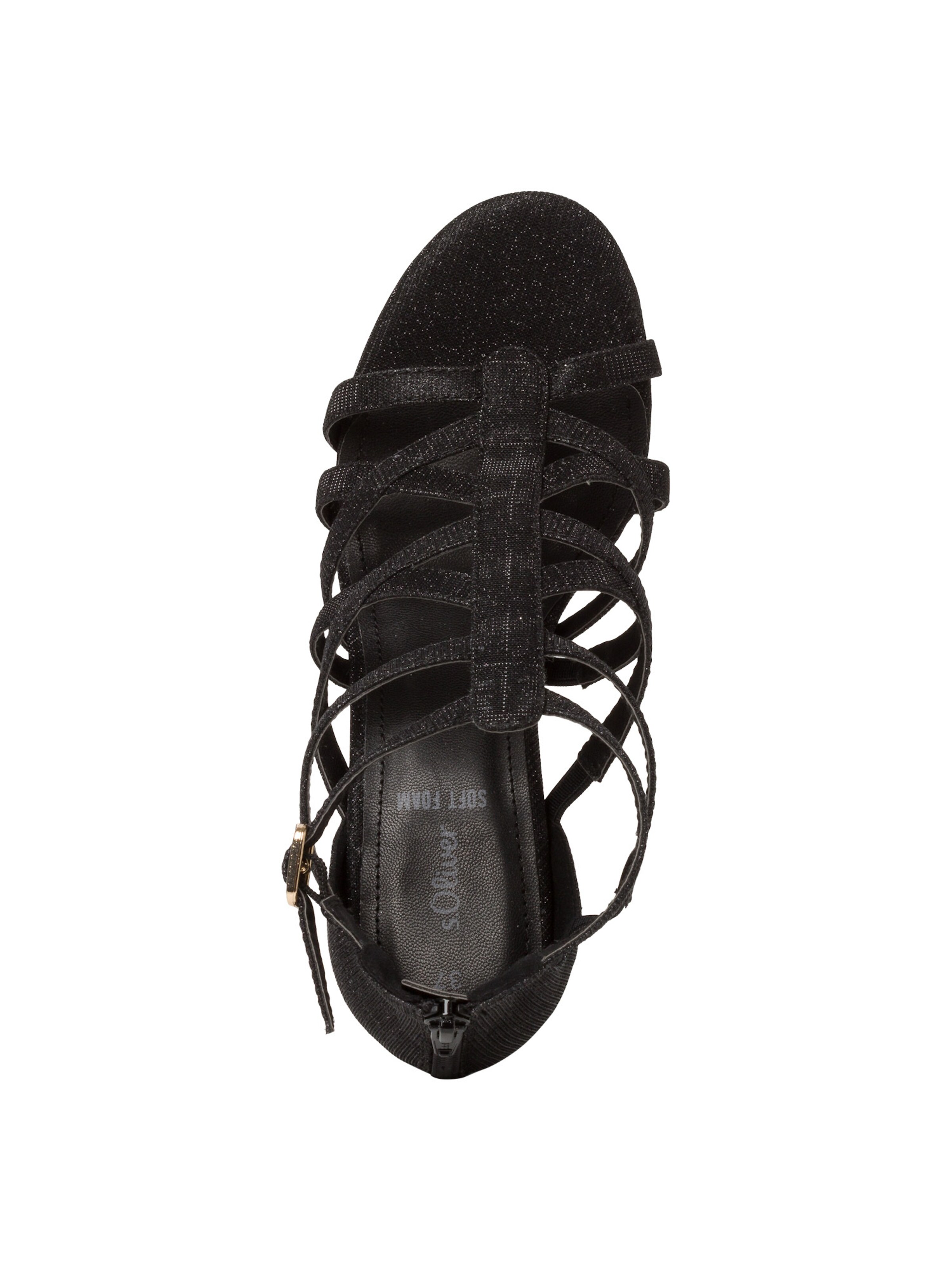 s.Oliver Strap sandal in Black